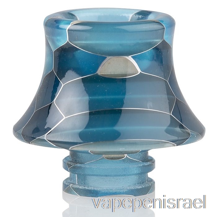 חד פעמי Vape Israel 510 קונוס עור נחש שרף טפטוף קצה כחול בהיר